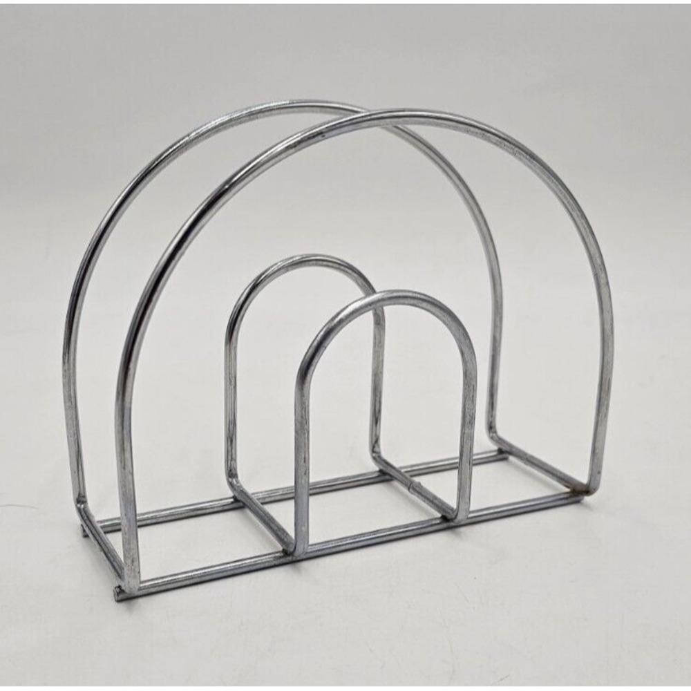 Napkin Mail Letter Holder Chrome Wire Metal Table Picnic Freestanding Organizer